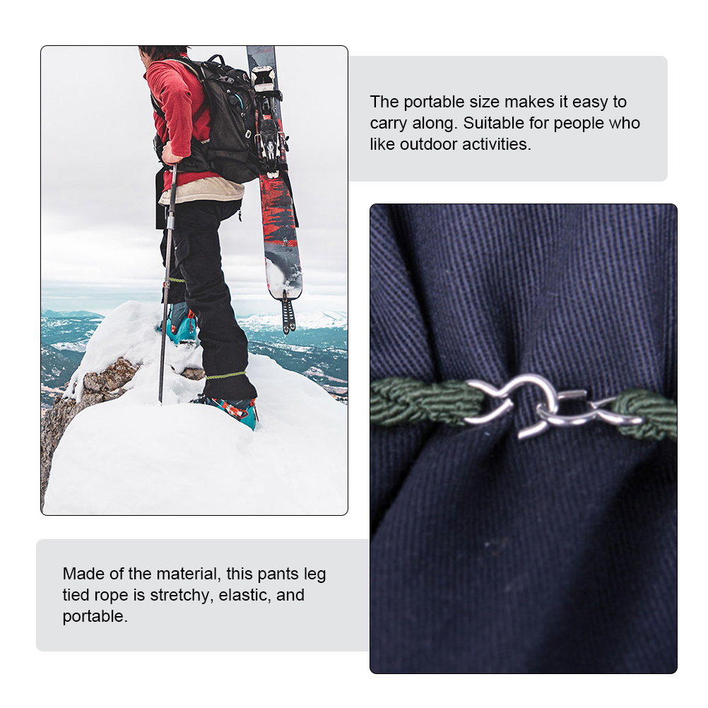 Elastic Pants Strap Adjustable for Camping Hiking Biking Outdoor Sports Dirt Insect Protection Stretchy