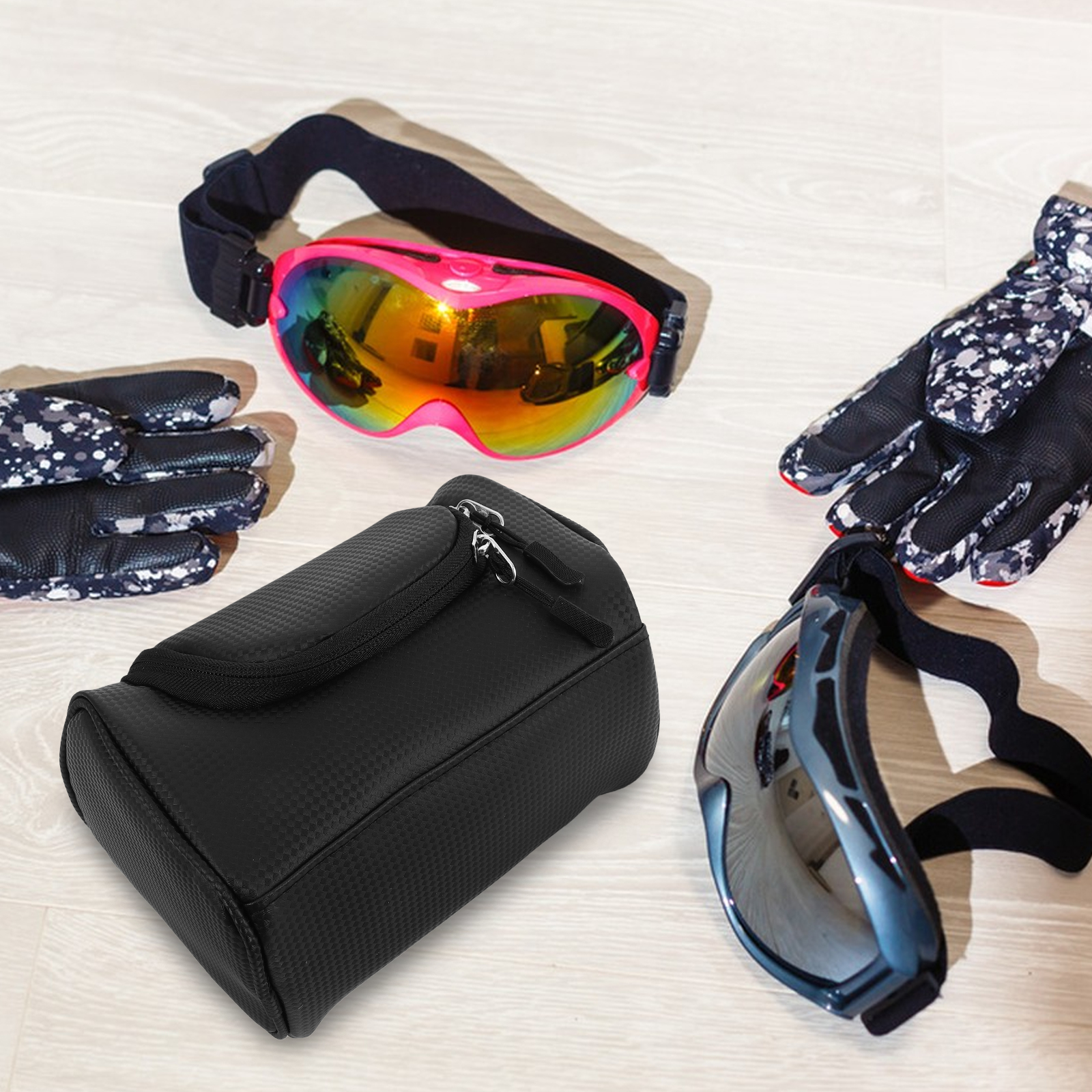 Ski Glasses Bag Goggles Pouch Universal Protective Case Storage Pu Container Holder
