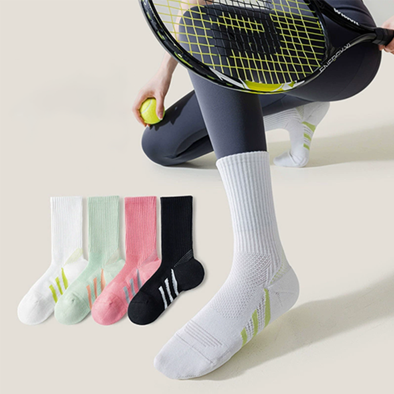 Elastic Women's Badminton Socks Reinforced Heel and Toe for Badminton & Tennis