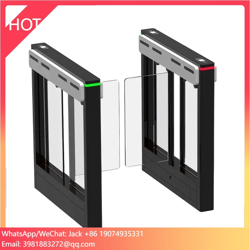 Automatic Swing Door SUS304 Pedestrian Access Controller Brushless Motor  Company Attendance Punch-in Turnstile Swing