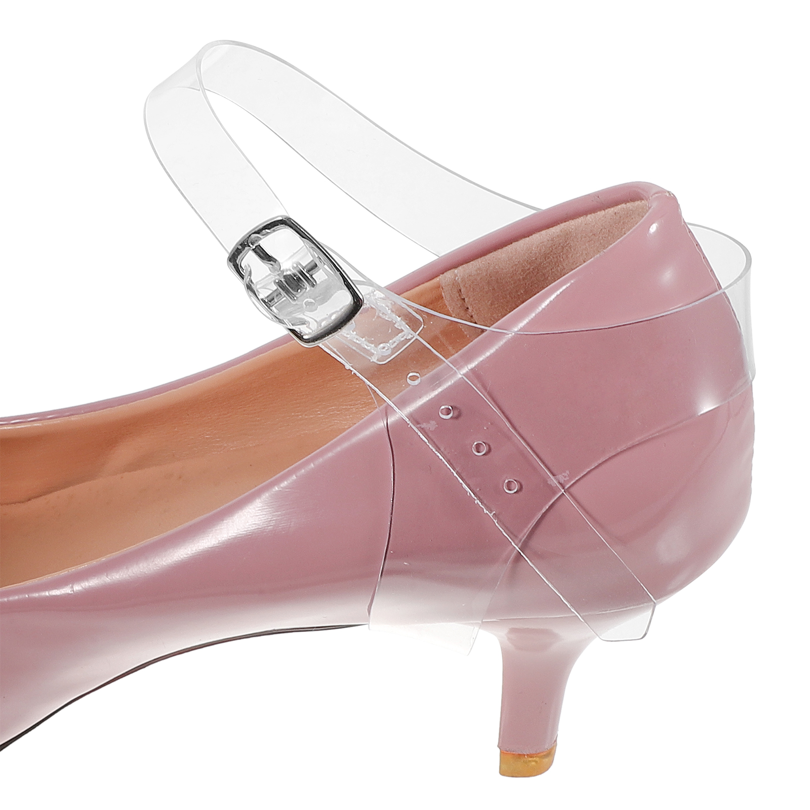 1Pair Transparent Tpu Women'S Elastic Shoe Straps For High Heels Anti-Slip Anti-Loose Fit Detachable Adjustable Accessories