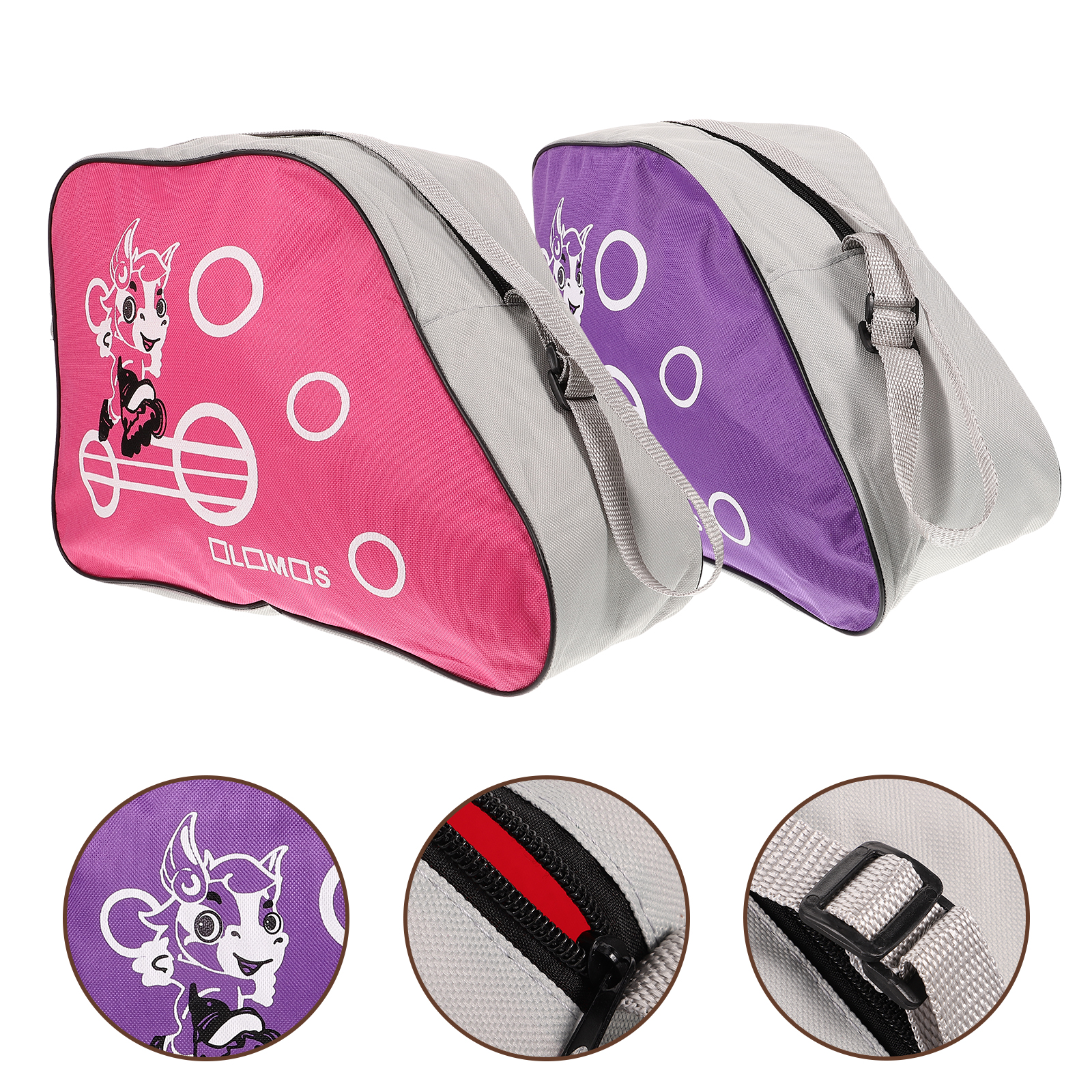 2pcs Roller Skates Bag Oxford Cloth Durable Storage Skate Shoulder Pouch For Wheel Shoes Accessories Outdoor Use