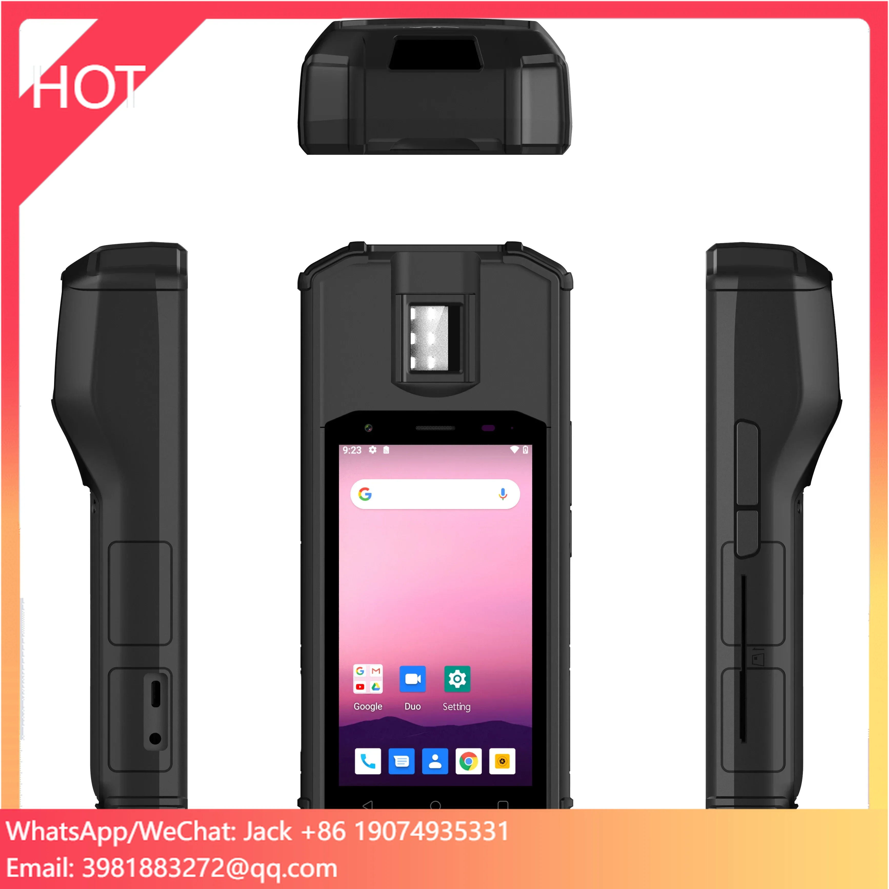 5 Inch Android Digital NFC Biometric Fingerprint Reader Capturing Device Handheld Terminal 4G