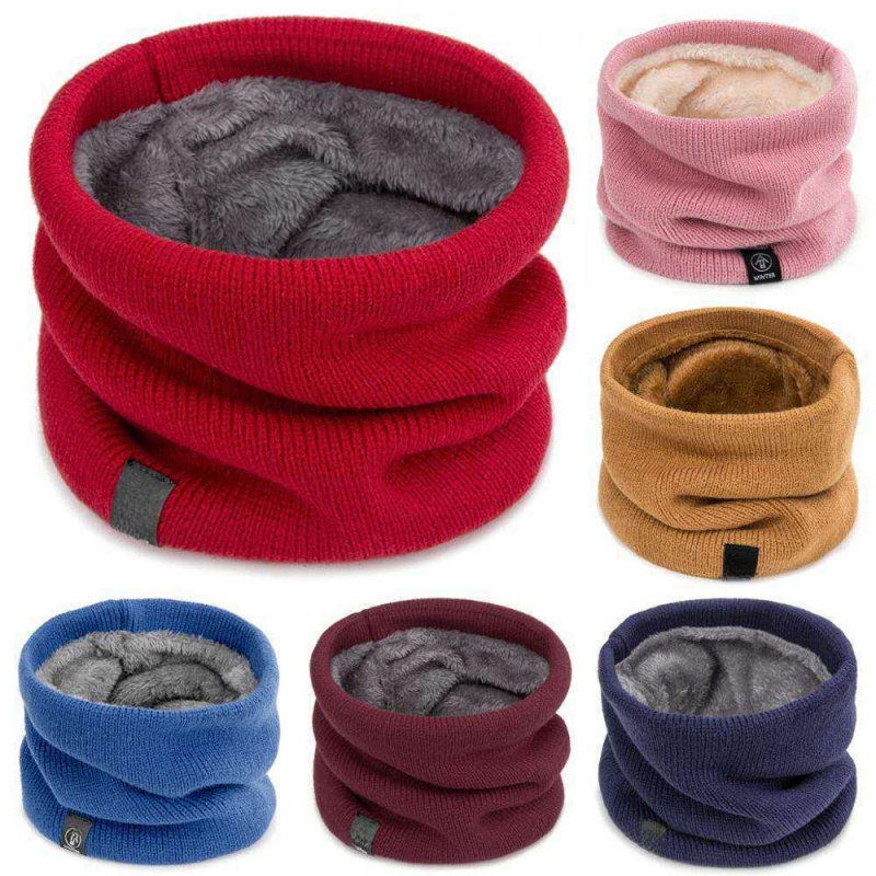 Fashion soft knitted neck warmer sport scarf women men face cover winter skating running warm scarves thick cold-proof collar