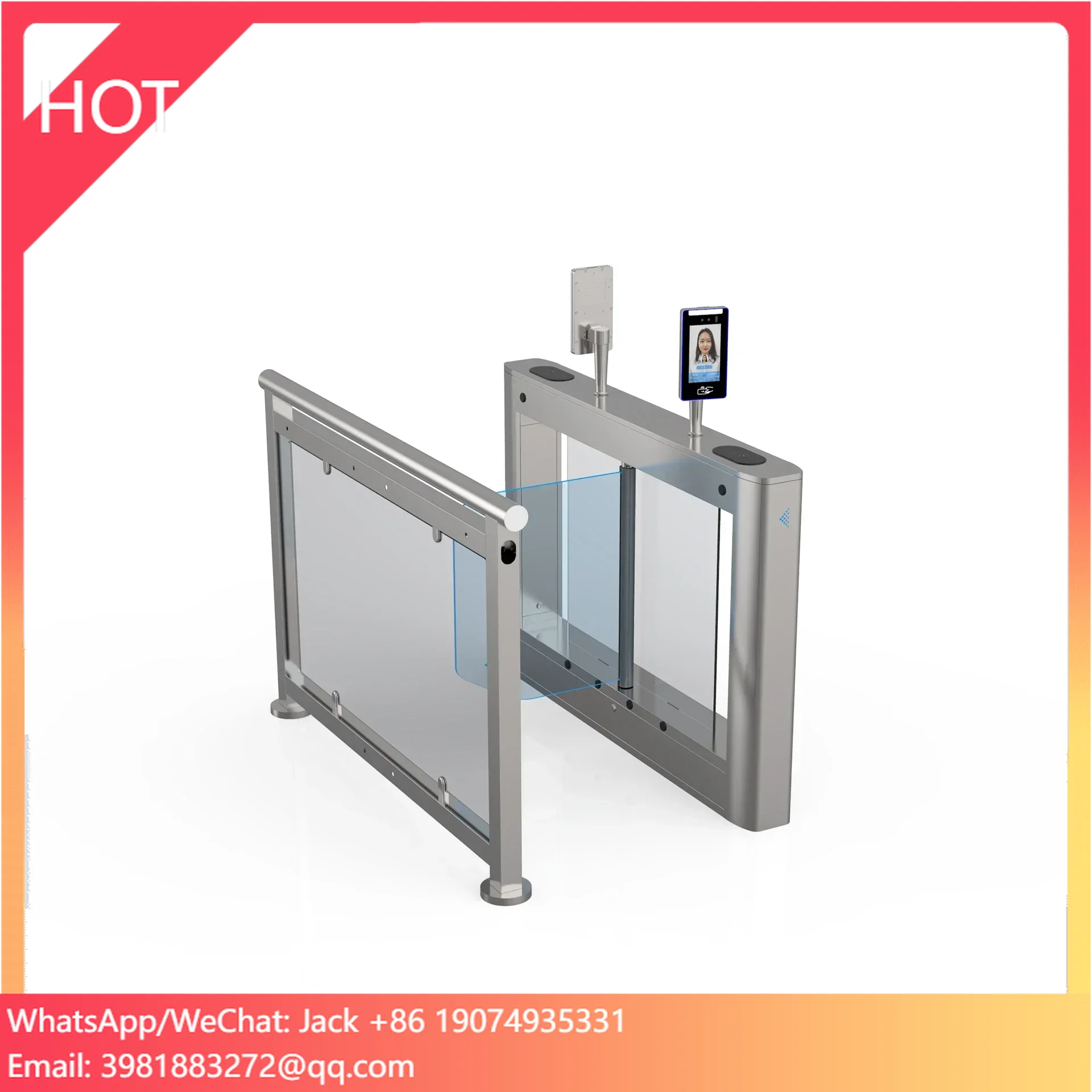Outdoor Waterproof Function Gate Smart Card Supermarket Barrier Automatic Opening Swing Turnstile Access Control System
