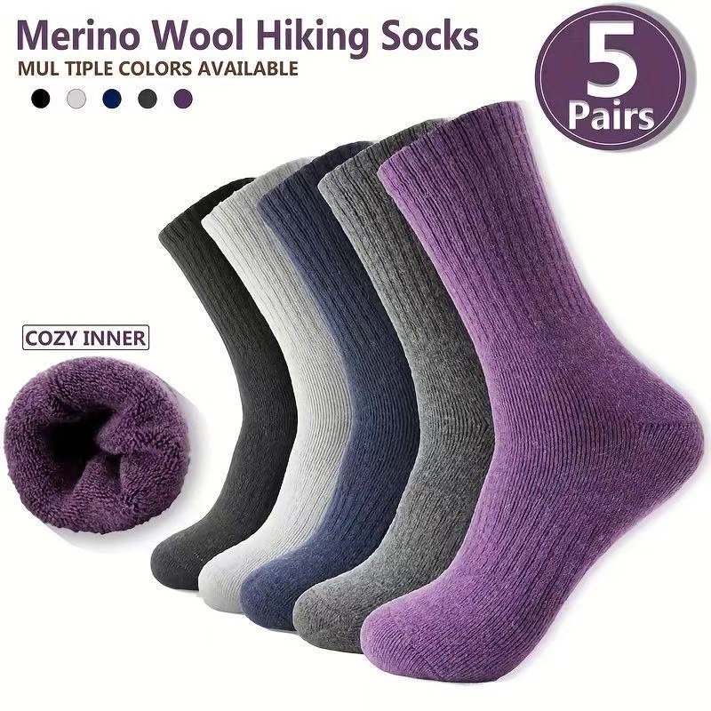 Autumn Outdoor Socks Men Women's Autumn and Winter Thickened Wool Socks Warm Cashmere Socks Medium Stockings