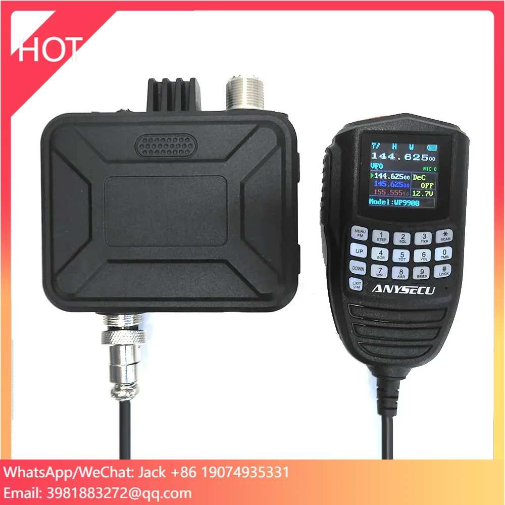 Mini Wp-9900 Dual Band Trip Display / Standby 25w High Power Long Talk Range Car Radio Mini 2 Way Radio For Taxi Truck