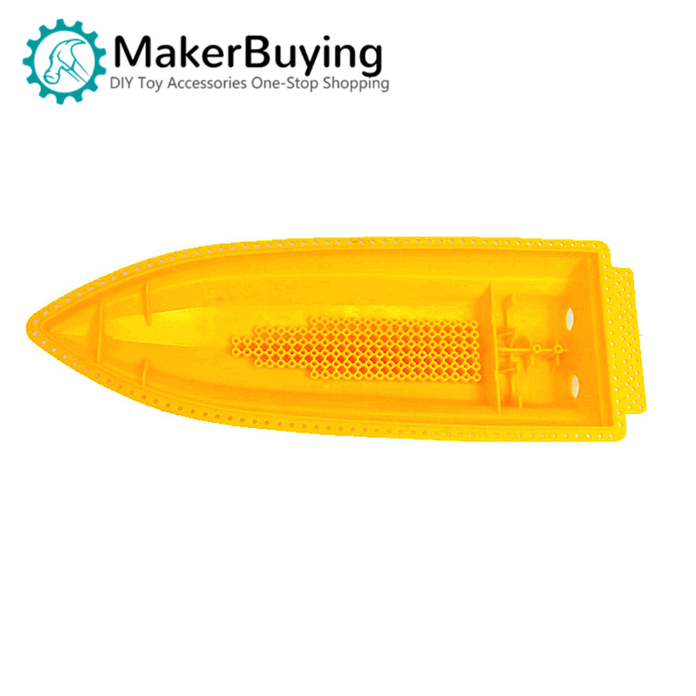 Yellow Speedboat Bottom Double 130 Motor Bottom DIY Originality Assembled Building Block Parts