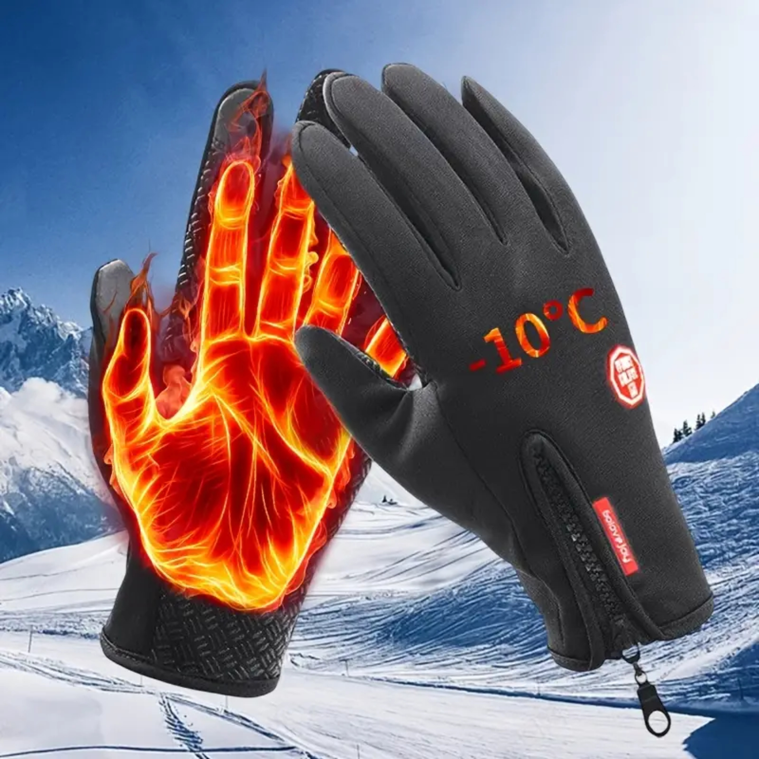 Ultimate Cold Weather Protection: Warm, Comfortable Men's Waterproof Windproof Winter Gloves - Soft Fleece Lining, Touch Screen