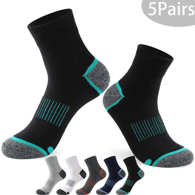 3 Pairs High Quality Lot Braathable Men's Casual Breathable Run Sports Socks Male Cotton Winter Black Sock Men Large size 38-45