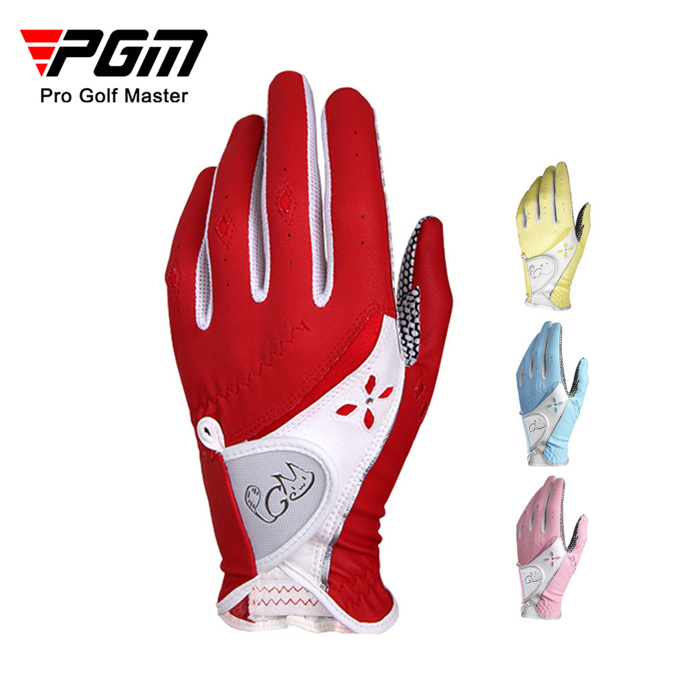 PGM Golf Gloves, Ladies, Golf PU Belt Non-Slip Granular Gloves