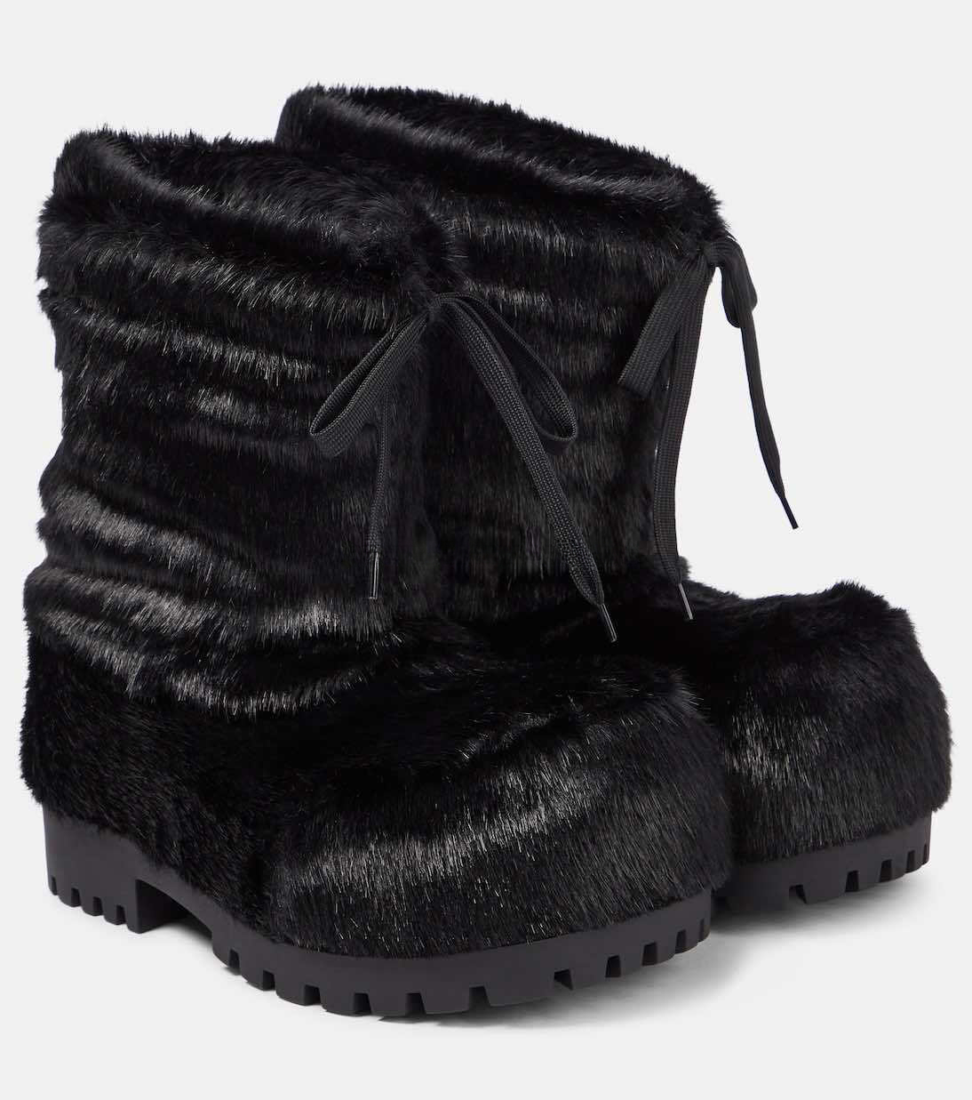 Round Head Suede Ski Boots
