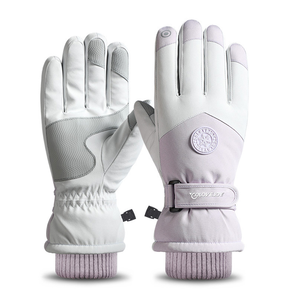 Winter Skiing Gloves for Women Men Cycling Fleece Waterproof Thick Snowflak Motorcycle Touch Screen Warm Windproof Snow Gloves
