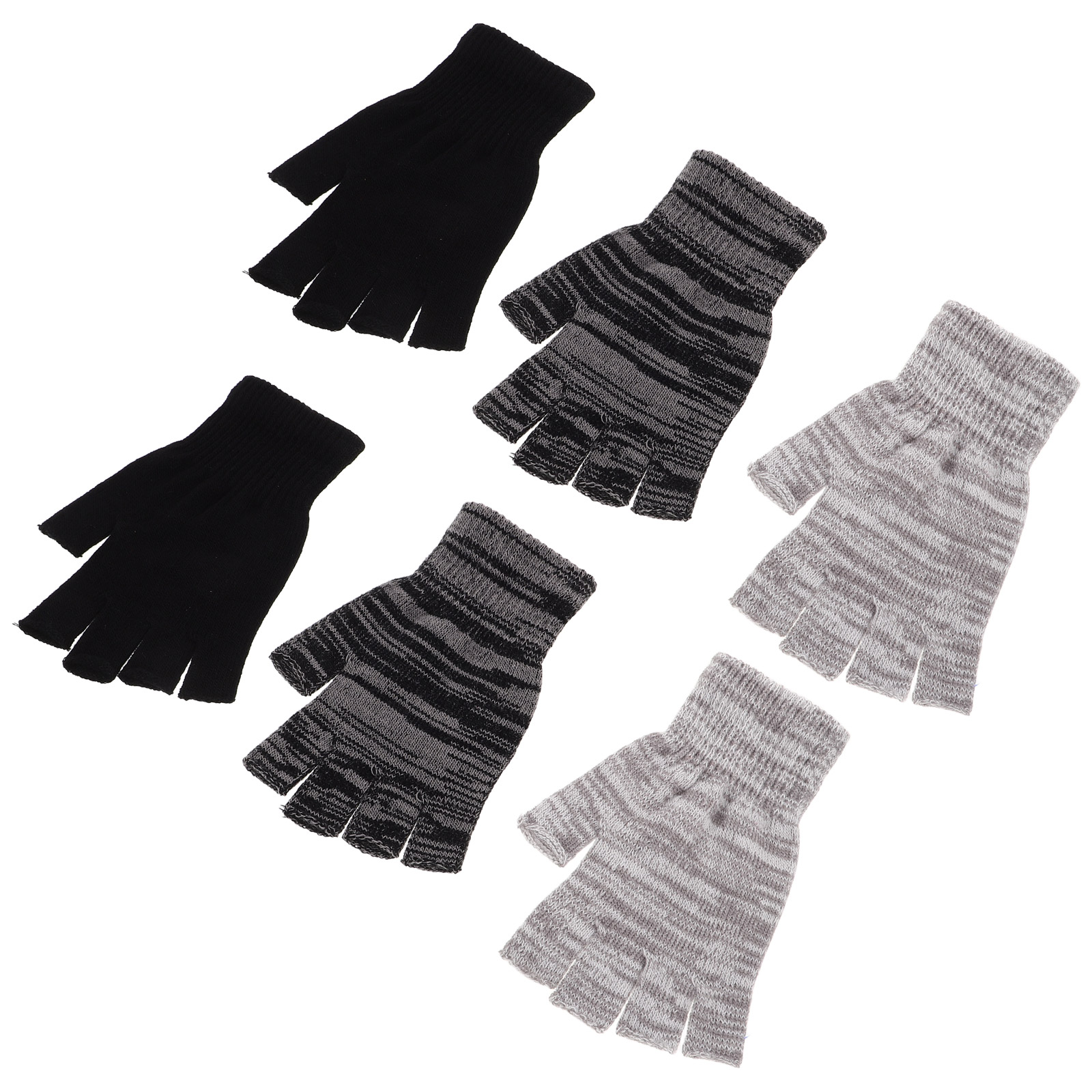 Winter Warm Half Fingerless Gloves Knit Elastic Thermal Gloves For Women Men Driving Cycling Outdoor Touchscreen