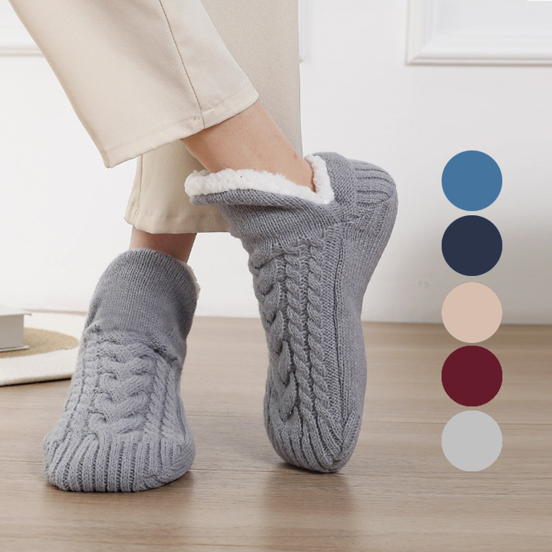 Warm Thermal Men Slipper Socks Winter Short Women Cotton Thickened Home Sleeping Soft Non Slip Grip Fuzzy Floor Sock Fluffy Male