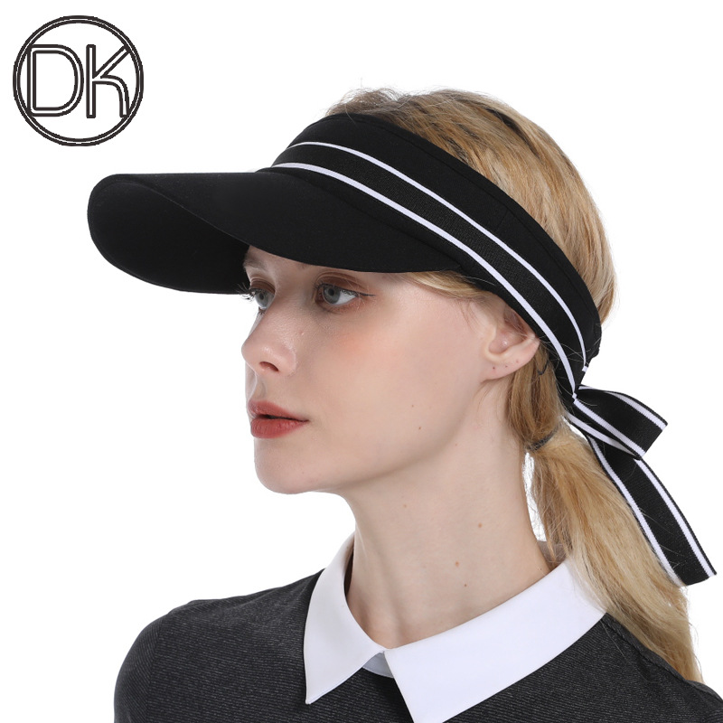 Golf Cap for Women White Hat Sun Protector Outdoor Sports Baseball Cap Empty Top Summer Hiking Cycling Adjustable Cap