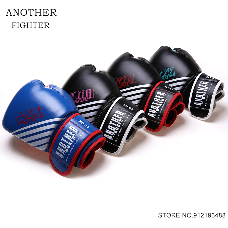 Boxing Gloves PU Leather Muay Thai Glove Men Women Kids Guantes De Boxeo Sanda Free Fight MMA Kick Boxing Training Gloves 4-14oz