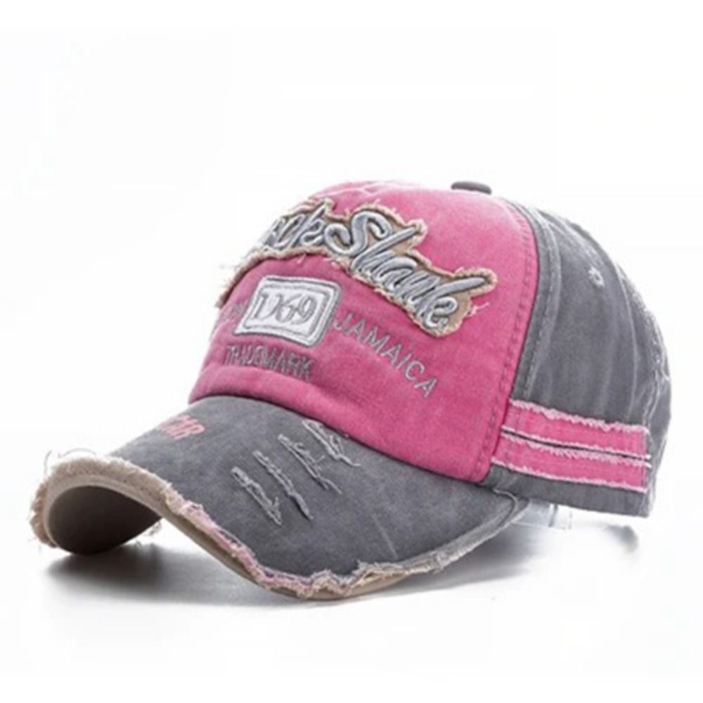 Sun Protection Washed Denim Letters Baseball Cap Vintage 1969 Letter Snapback Hat Dad Cap Casual Trucker Hat Unisex