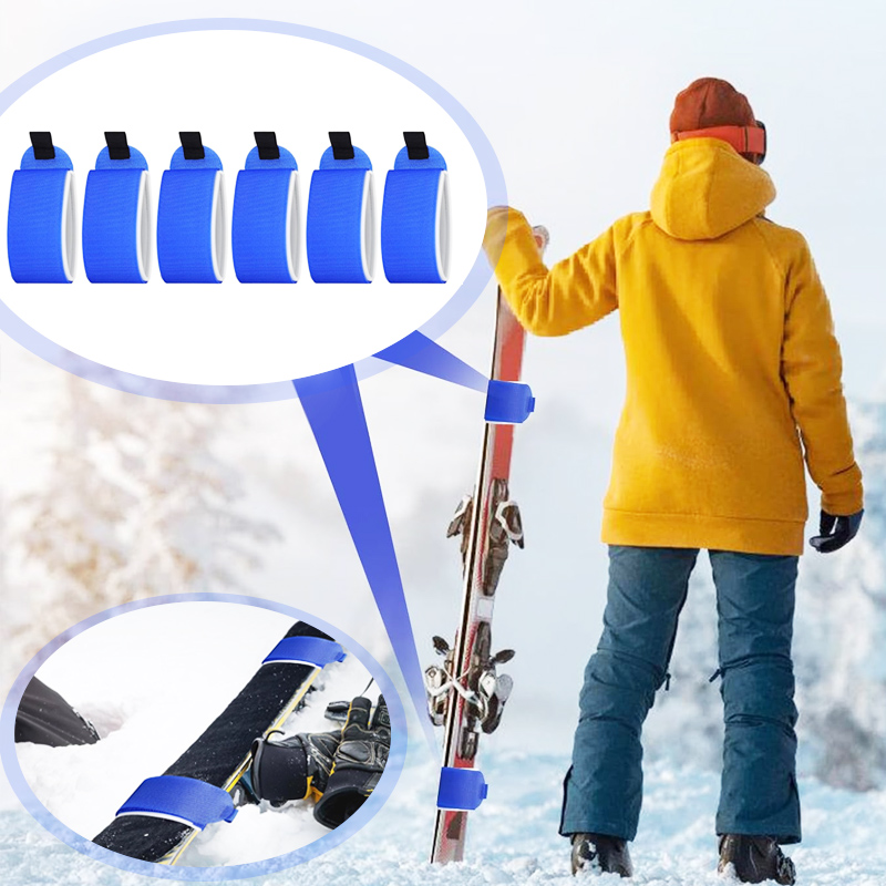 Ski and Pole Carrier Strap Adjustable Ski Shoulder Carrier Strap Fast Strap Ski Holder Straps Skis Snow Gear Carrying Accessory