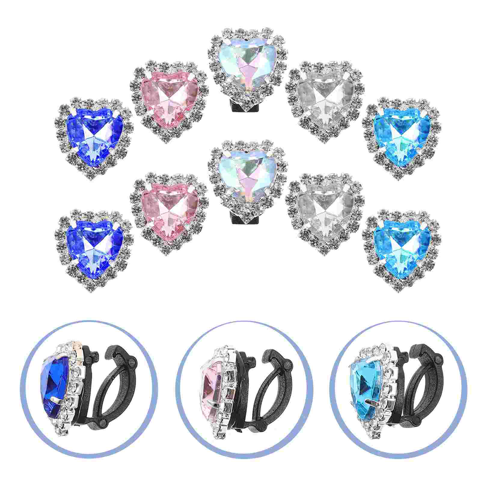 12 Pcs Shoe Buckle Accessories DIY Charm Clips Shoelaces Decoration Charms for Sneakers Decorative Glass Women's