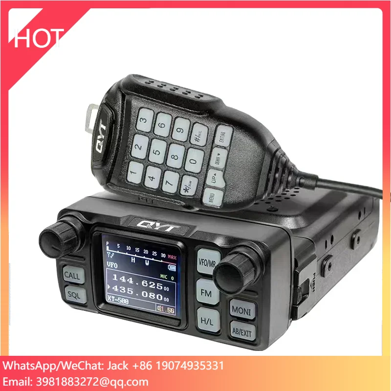 QYT KT-5000 Mobile Car Radio 25W Radios Walkie Talkie Separable Panel VHF UHF Dual Band QYT 2 Way Radio Long Range