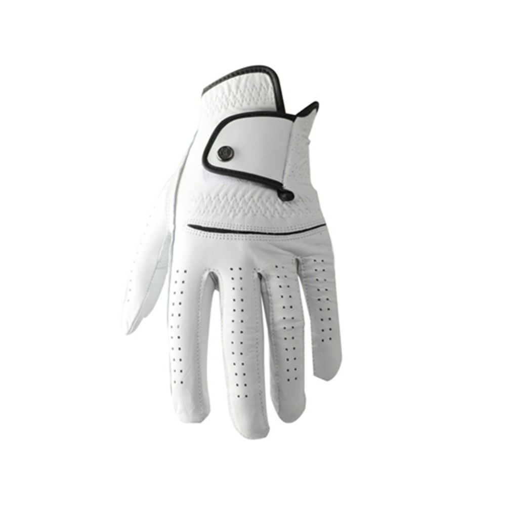 Sheepskin Men's Sports Golf Glove White Single Left Hand Leather Golfing Glove Slip-Resistant Breathable Golf Accessories Male