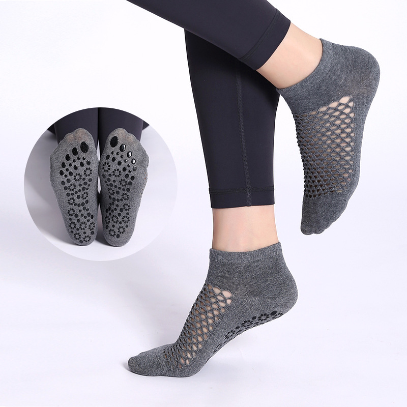 Non Slip Yoga Socks Womens Sports Socks Mesh Toe Socks for Pilates Dance Summer Thin