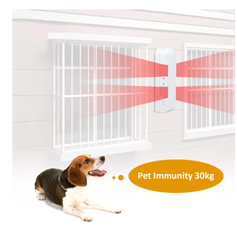 Outdoor PIR Defense Motion Detector IP55 Wired Dual Curtain Passive Infrared Sensor Anti Pet Suitable for House Protection