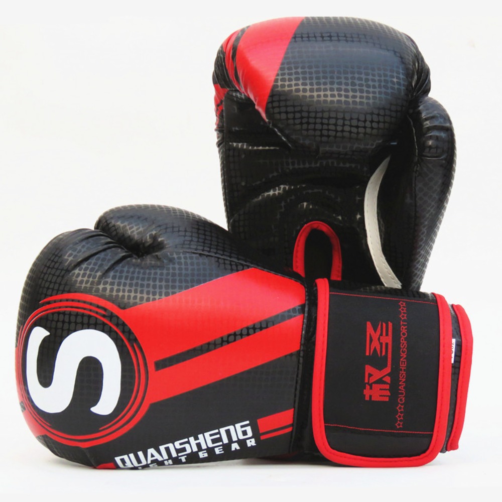 Boxing Gloves High Quality PU Leather Wear-Resistant And Breathable For Sanda Training, Thickened Protective Combat Gloves