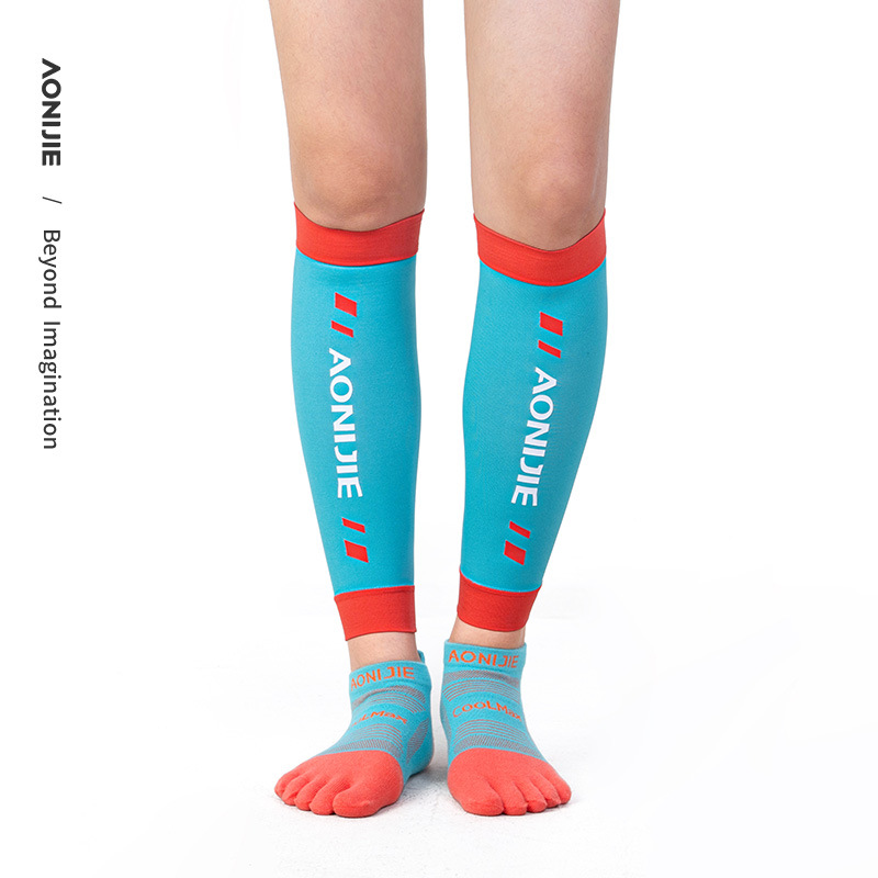 AONIJIE 1 Pair Running Athletics Compression Leg Calf Sleeves Women Men Leggings Jogging Shin Splints Footless Compression Socks