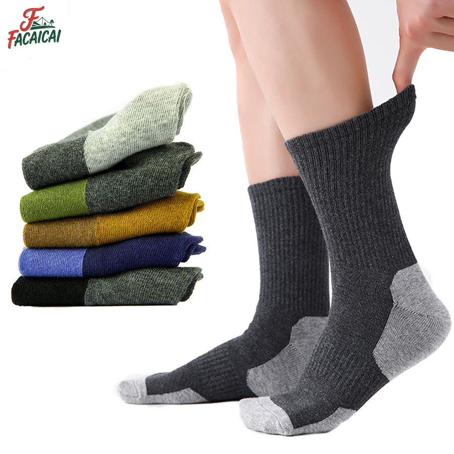 5 Pairs Men Breathable Middle Length Trendy Versatile Vertical Stripes Comfortable Soft Sweat Absorbing All Season Casual Socks