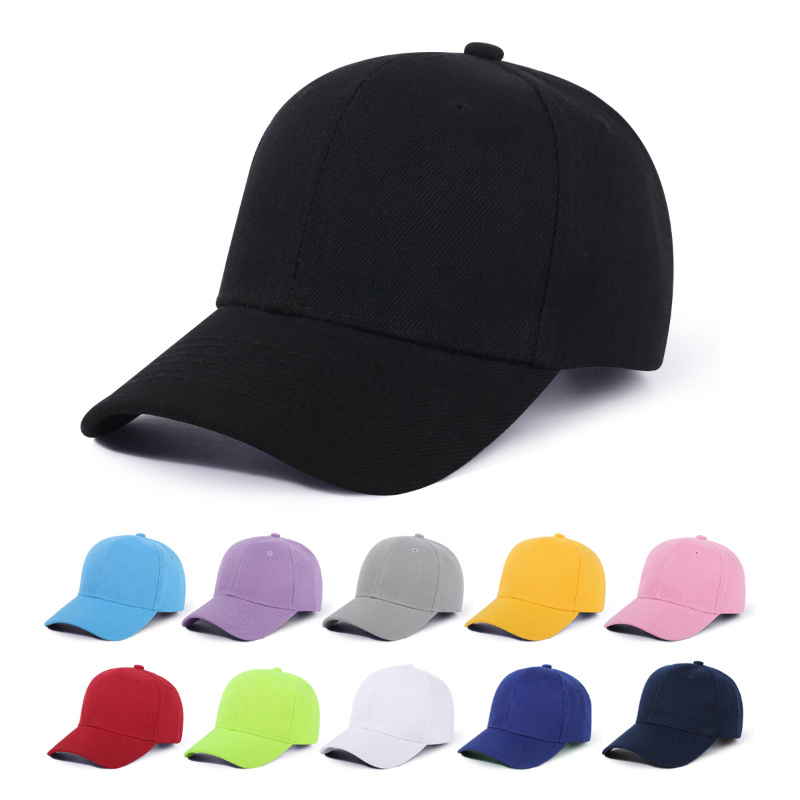 Card back baseball cap solid color spring and summer hip-hop adult cap sun hat adjustable breathable outdoor travel adult cap