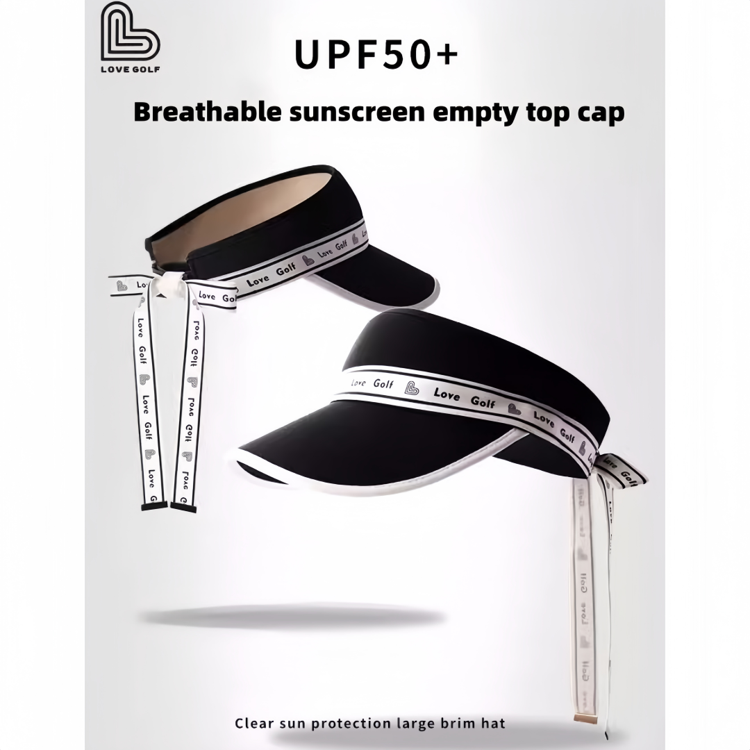 New Golf Headless Hat Women's Hat Summer Women's Headless Hat Outdoor Leisure Sunscreen Hat White Ball Hat