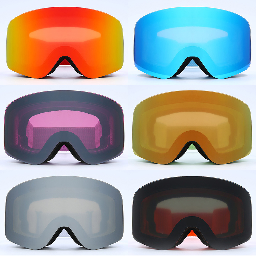 Double Layer Anti Fog Magnetic Absorption Cylindrical Ski Goggles UV400 Men Women Skiing Eyewear Snowboard Accessories