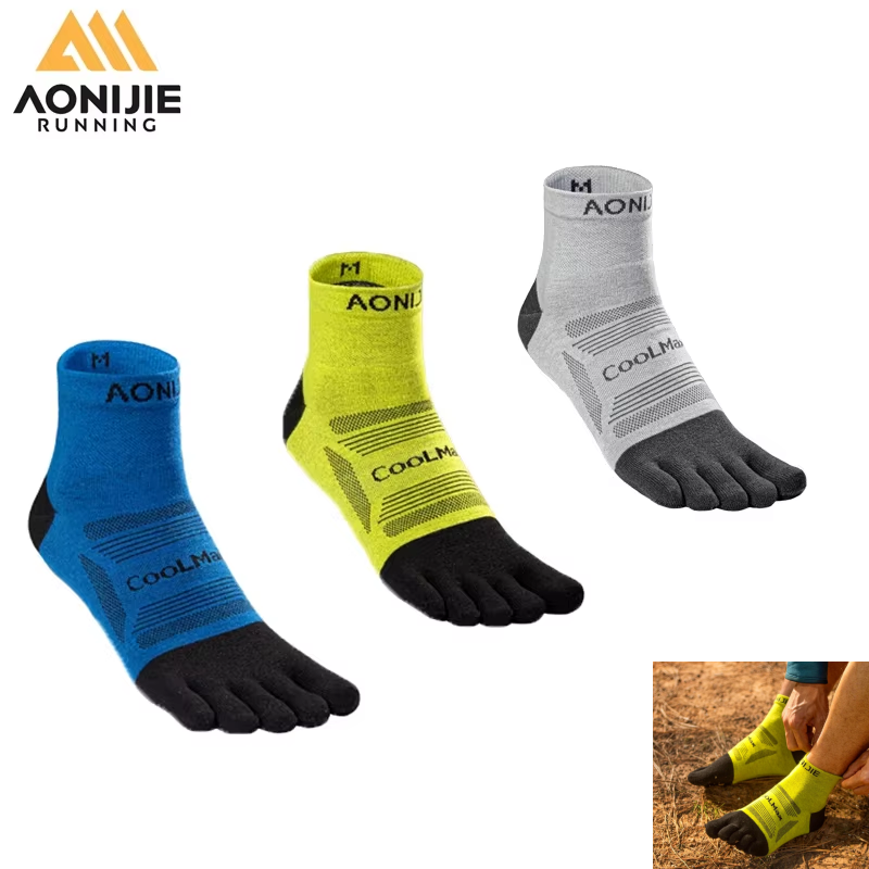 AONIJIE E4840 3 Pair/Set Unisex Upgraded Sports Toe Socks Five-Toed Socks Suitable for Marathon Competition Training Running