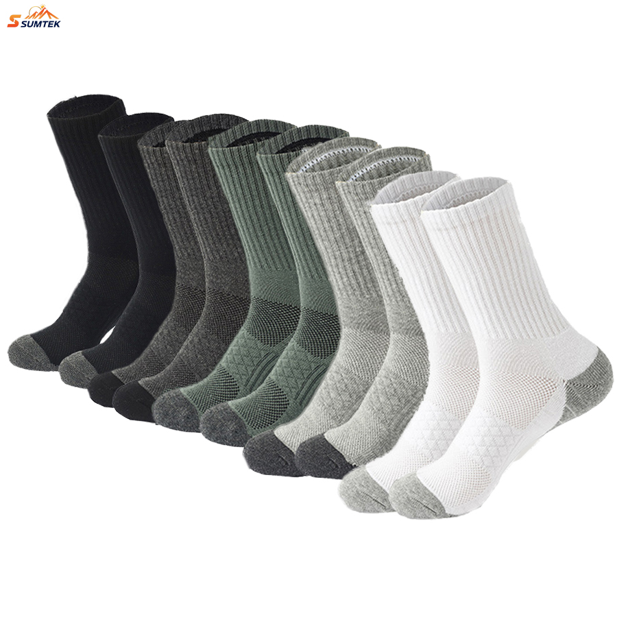 5 Pair Men's Ankle Socks with Cushion Athletic Running Socks,Performance Cushioned Breathable with  Support Crew Socks