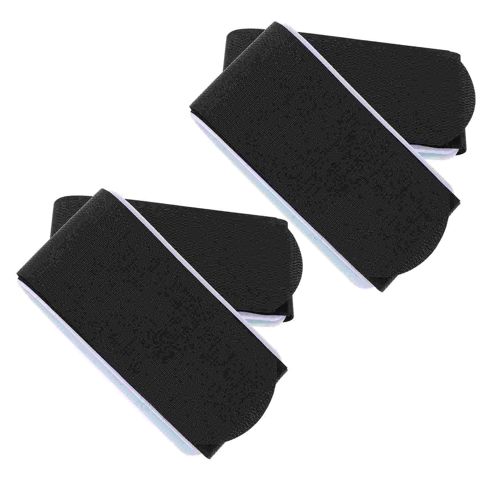 4 Pcs Snowboard Straps High Grade Material Outdoor Use Skiing Gift Sled Fixing Band Skis Accessory Black