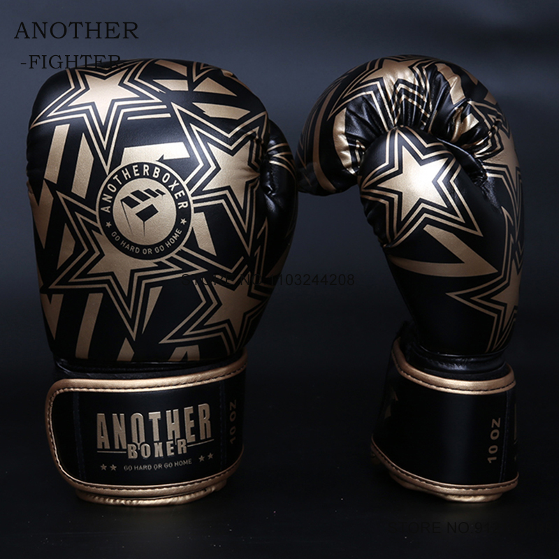 Boxing Gloves Gold Professional Muay Thai Gloves Men Women Kids Sanda Taekwondo Sandbag MMA Sparring Training Gloves 10/12/14 OZ