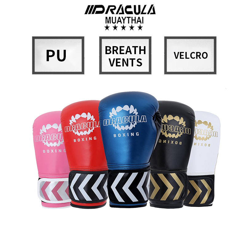 Dracula Boxing Gloves Adult Men/Women 4-10 oz Muay Thai MMA Kickboxing  Sparring Martial Arts Punching Sandbag Mitts Training