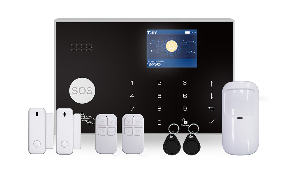 Tuya APP WIFI +4G/GSM Remote Control With Keyboard  Alarm System Home Security Alarm Sensor PIR Detector Door Contact SOS Button