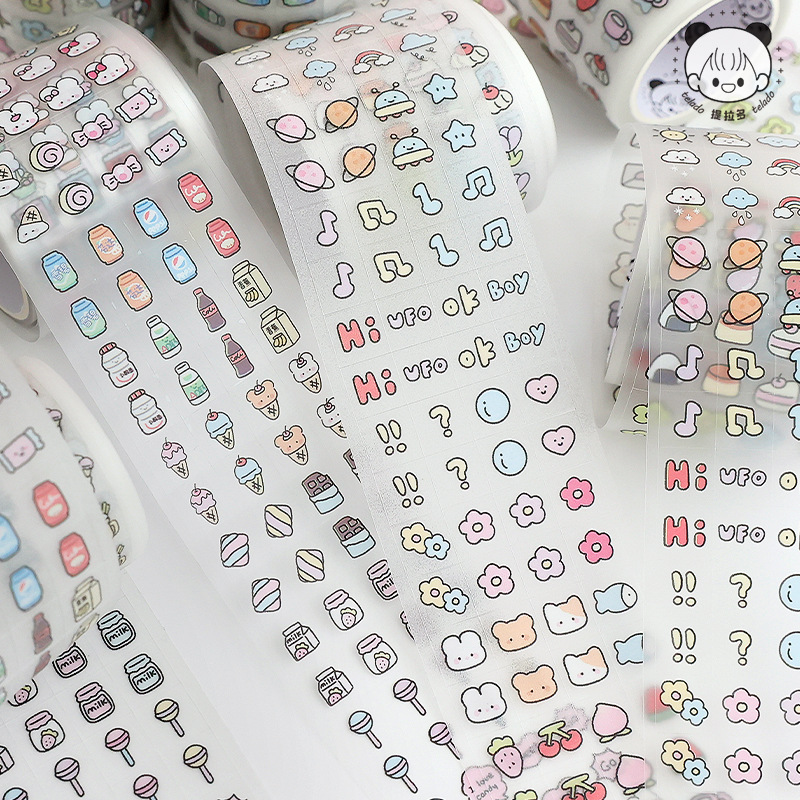 3M Graffiti Hand Tent PET Waterproof Kawaii Tape Colorful Letter Symbols Cute Cartoon Creative Decorative Stickers Material