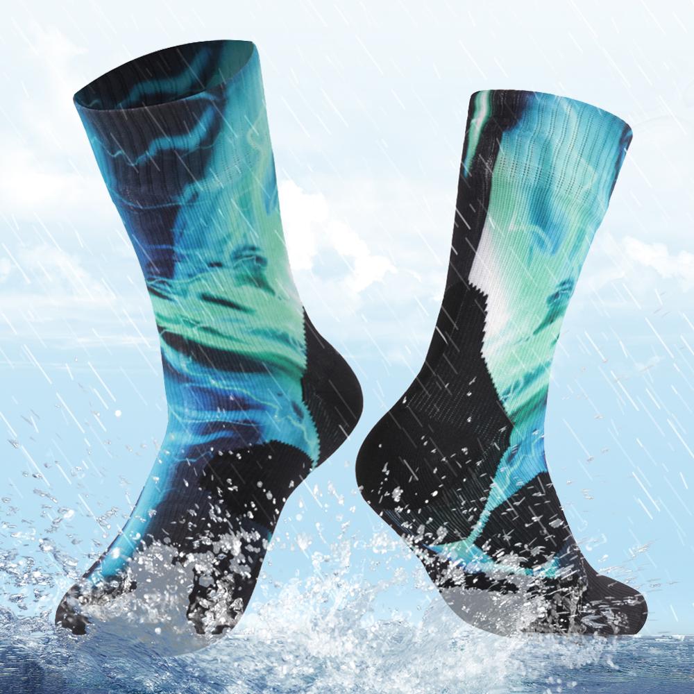 RANDY SUN Fashion Outdoor Sports Socks Breathable Mountain Bikes Cycling Skiing Hiking Golf Soccer 100% Waterproof Socks 1 Pair