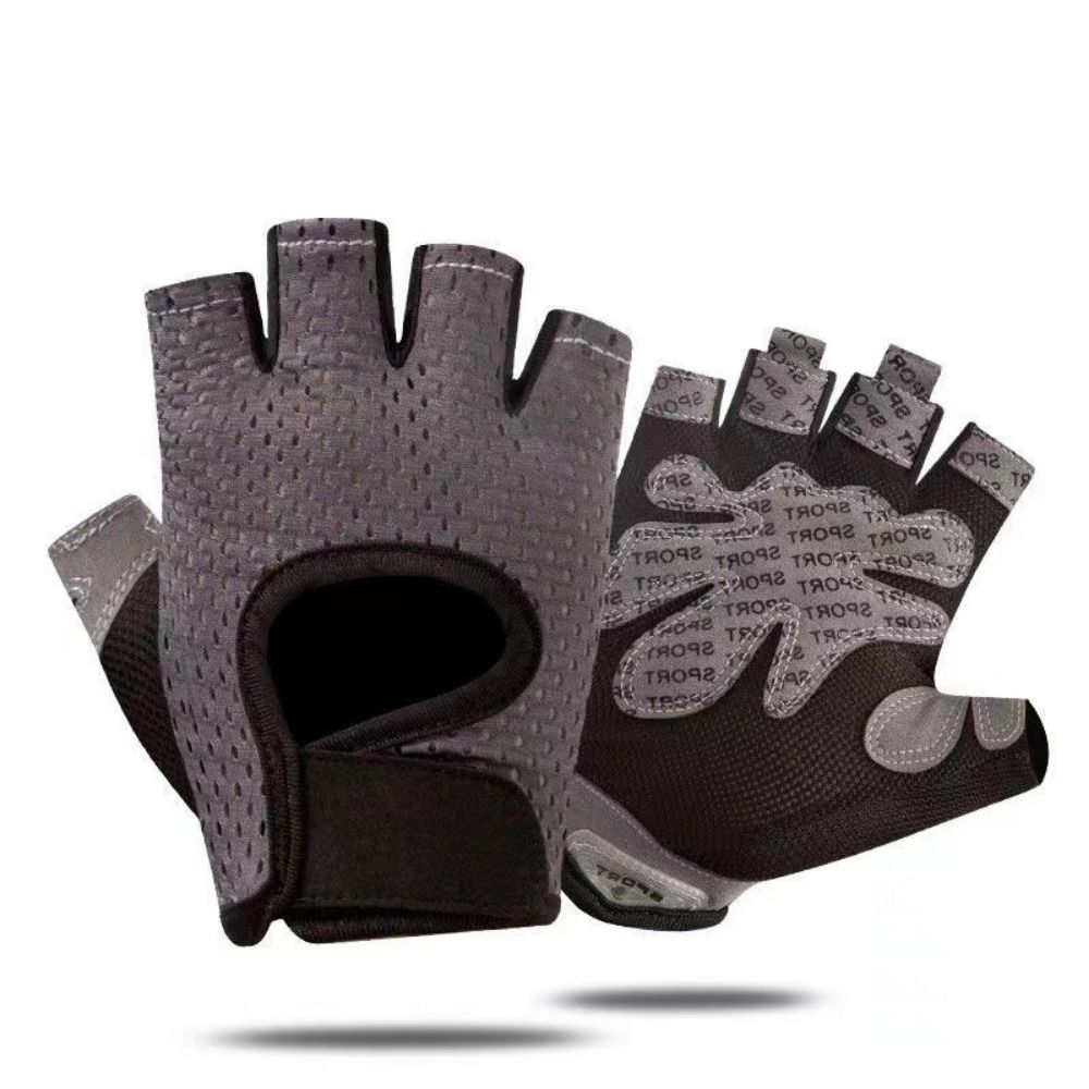 Breathable Weight Lifting Gloves Non-Slip Shockproof Cycling Motorcycle Gloves Wearproof Curved Open Back