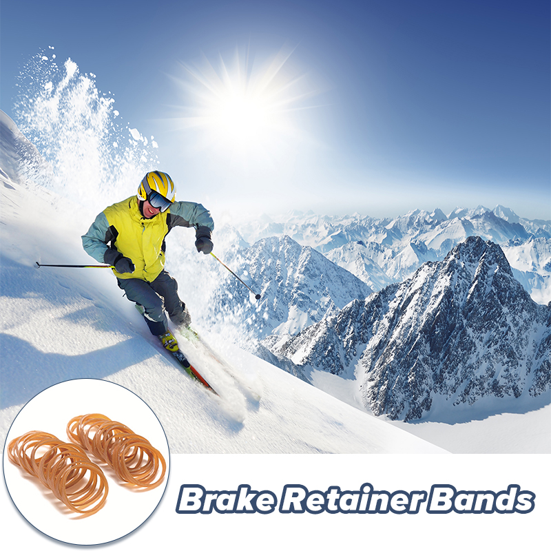 30Pcs Snowboard Retainers Bands Brake Ski Equipment Accessories Elastic Strap Snowboard Retainer Fixed with Outdoor Sports