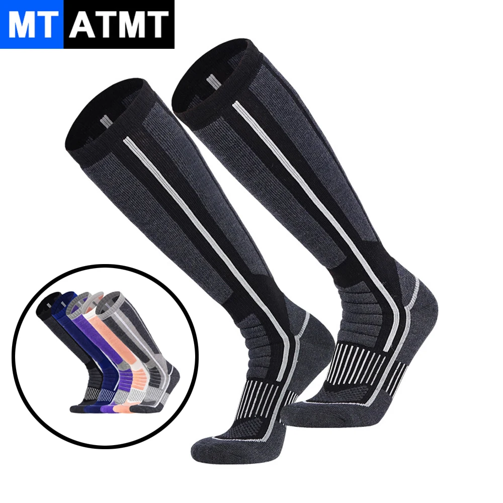 MTATMT 1Pair Merino Wool Ski Socks for Skiing, Snowboarding, Outdoor Sports Performance Socks