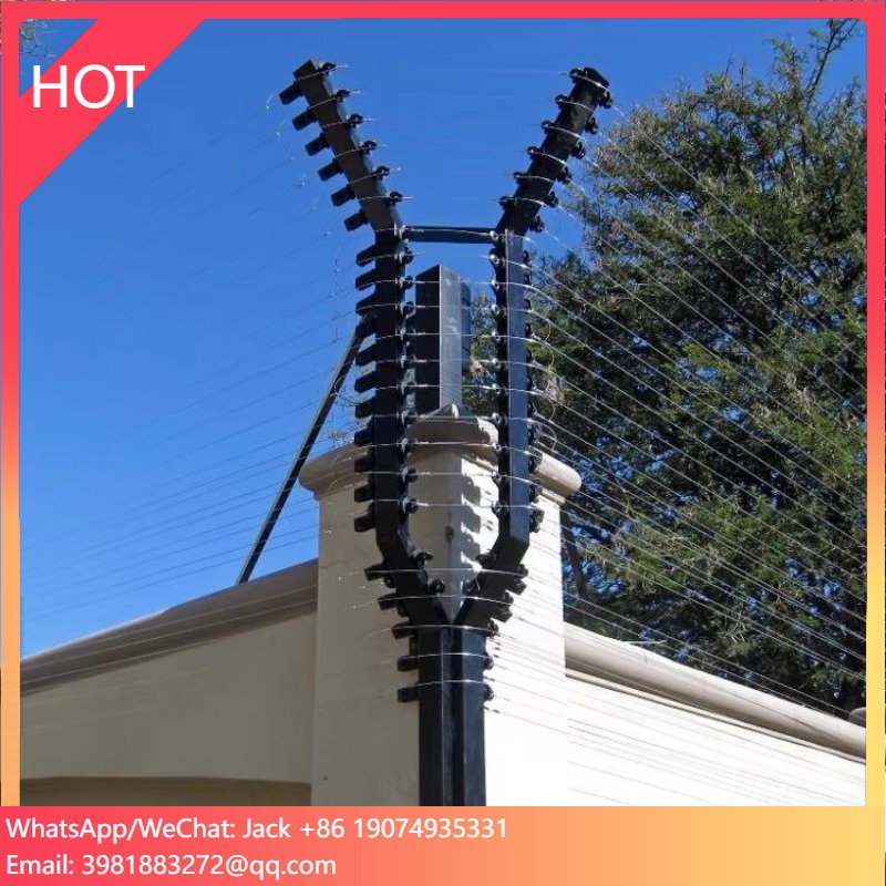Electric Fence System For Residential Security With Alarm