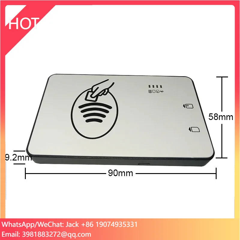13.5Mhz IC NFC RFID CPU Dual Interface smart card Bluetooths smart card reader writer