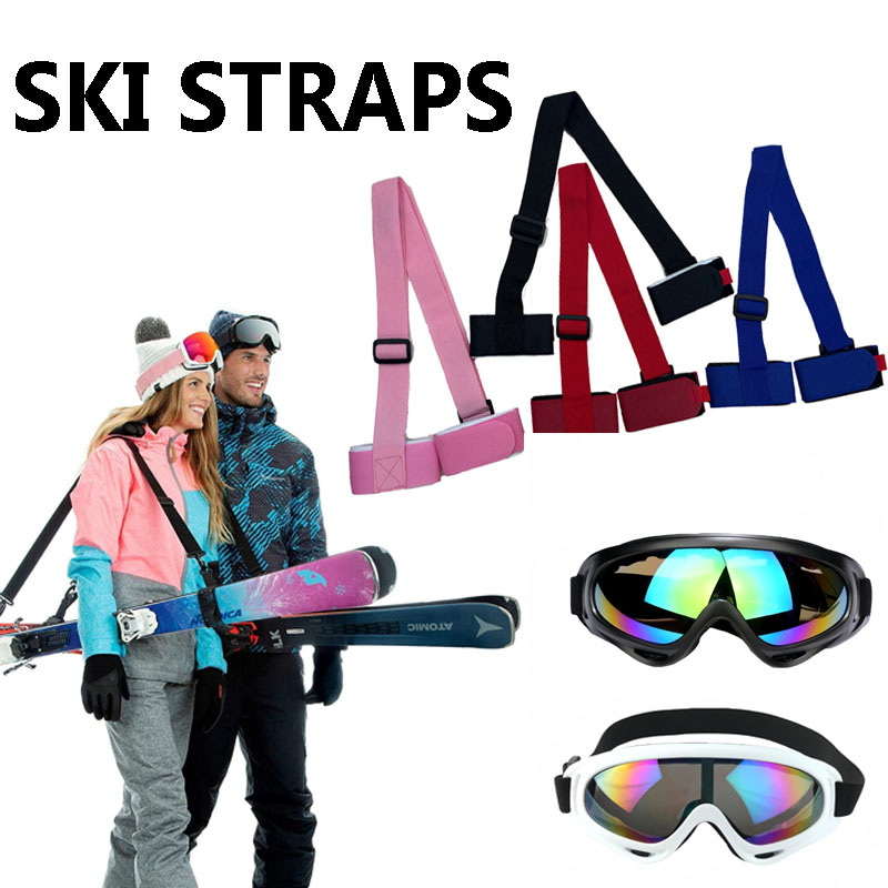 Ski Borad Shoulder Strap Ski Borad Carrying Portable Adjustable Shoulder Sling Handle Straps Outdoor Sport Skiing Tool Accessary