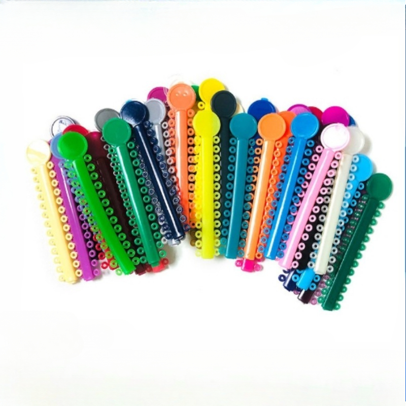 40 Pieces/pack Dental Color Silver Grey Dental Orthodontic Elastic Rubber Ligation Ring Natural Rubber Safe Convenient To Use