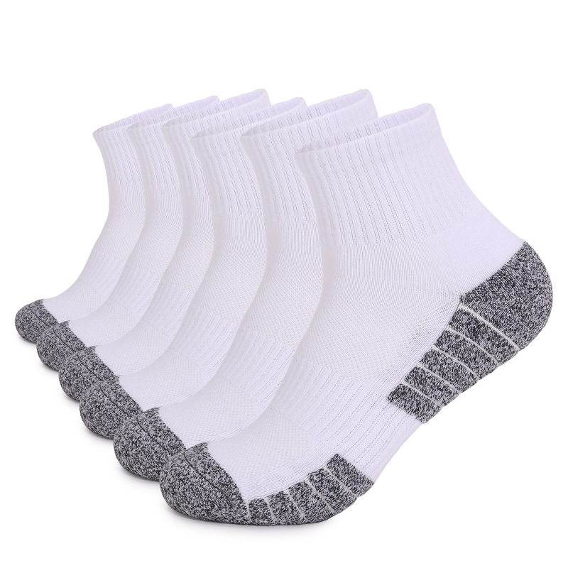 3/6 Pairs Outdoor Men/Women Sport Running Socks Performance Thick Cushion Compression Athletic Walking Hiking Quarter Socks